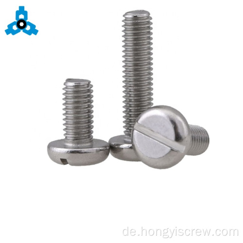 DIN 85 Grad4.8 Galvanzied Slotted Pan Head Screw